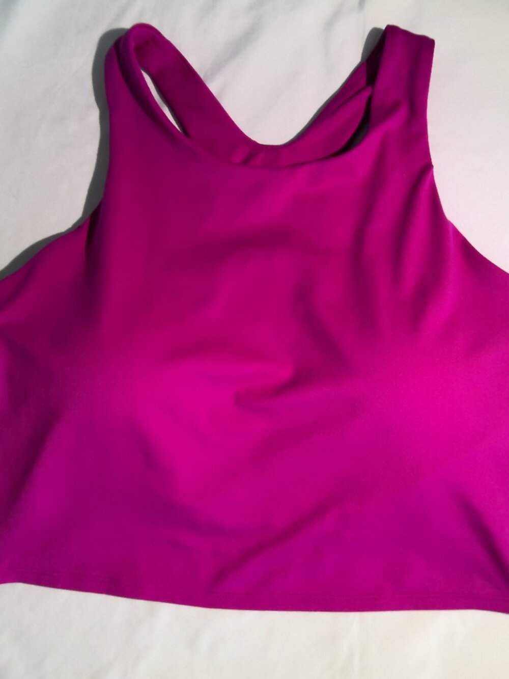 Athleta Conscious Crop Racerback Built in Bra Tank Top